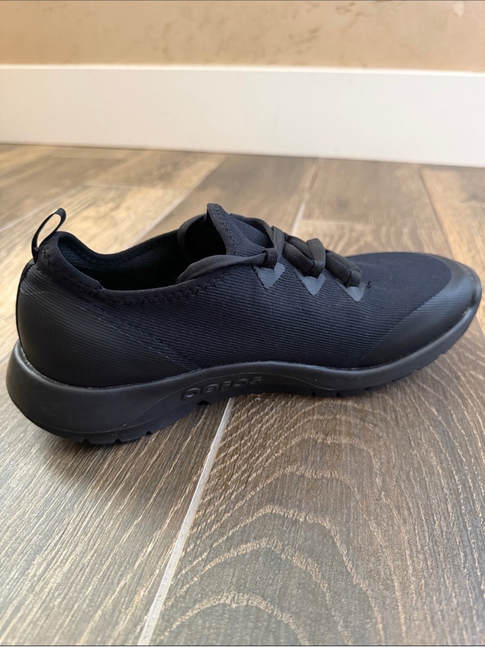 OOFOS Women's 00mg Sport LS-Low Shoe Recovery - Black / Black—10 - Picture 9 of 13
